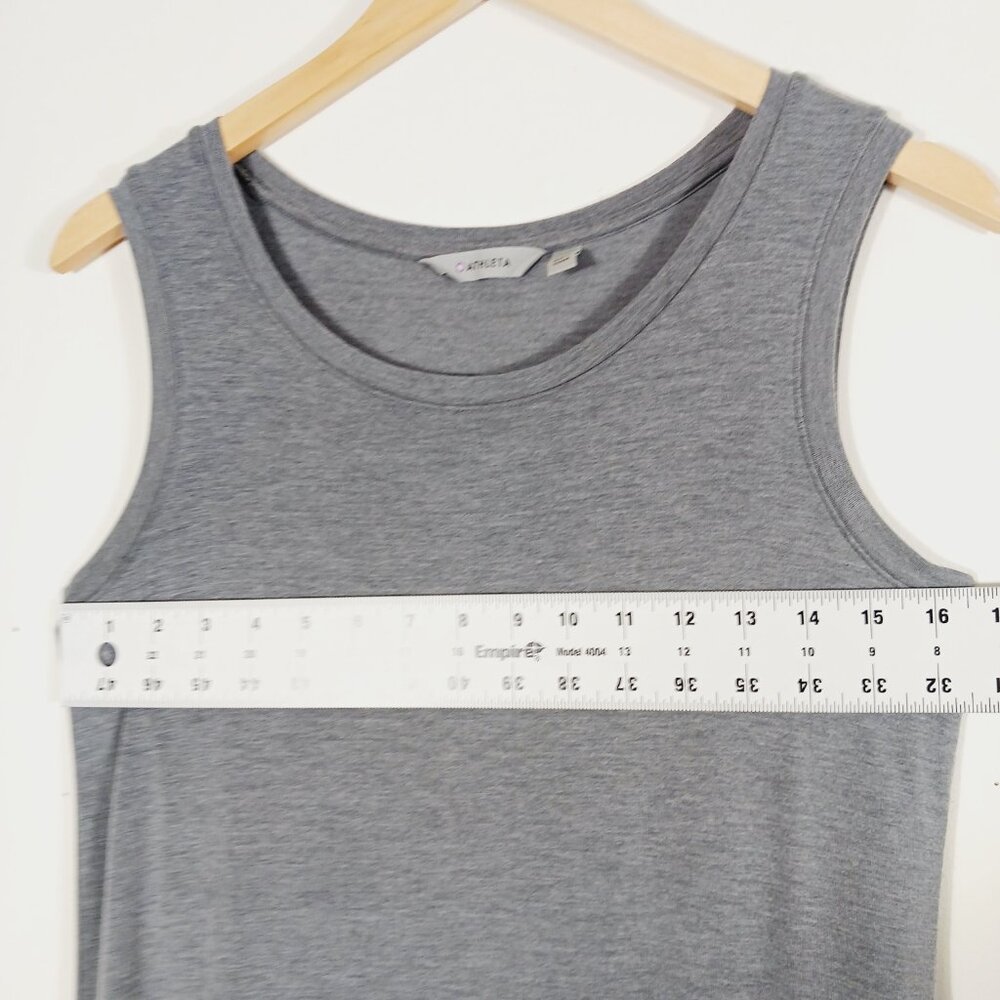 Athleta Gaia Maxi Tank Dress W/ Attached Mini, Side Slit, Small, Gray, Travel - Picture 10 of 15